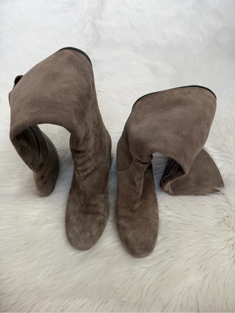 Cole Haan Taupe Suede Knee-High Boots Sz 6 1/2